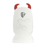 Horns devil street robber warm knitted ski mask hat