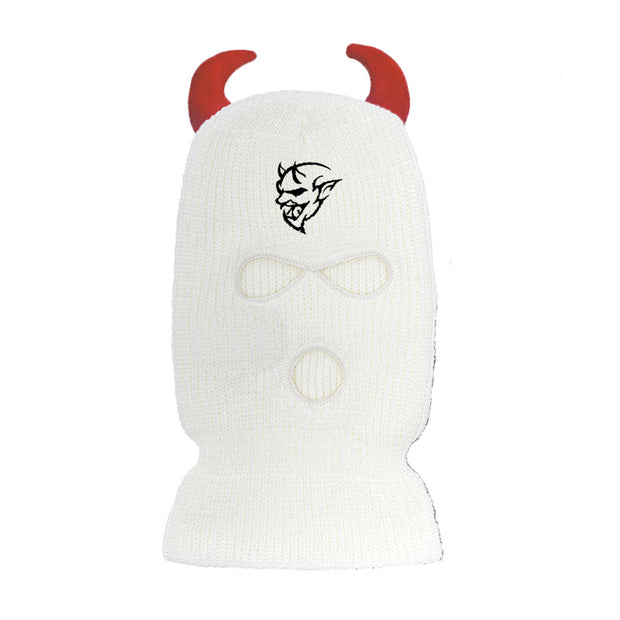 Horns devil street robber warm knitted ski mask hat