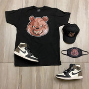 Retro bear round neck short sleeve top
