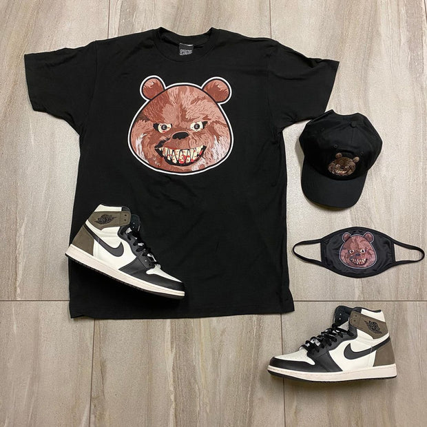 Retro bear round neck short sleeve top