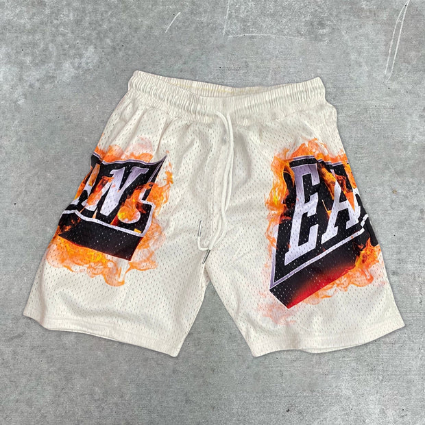 Street Sports Retro Tide Brand Mesh Shorts