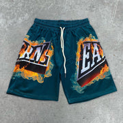 Street Sports Retro Tide Brand Mesh Shorts
