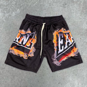 Street Sports Retro Tide Brand Mesh Shorts