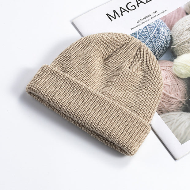 Melon leather hat men's warm short cold hat woolen hat