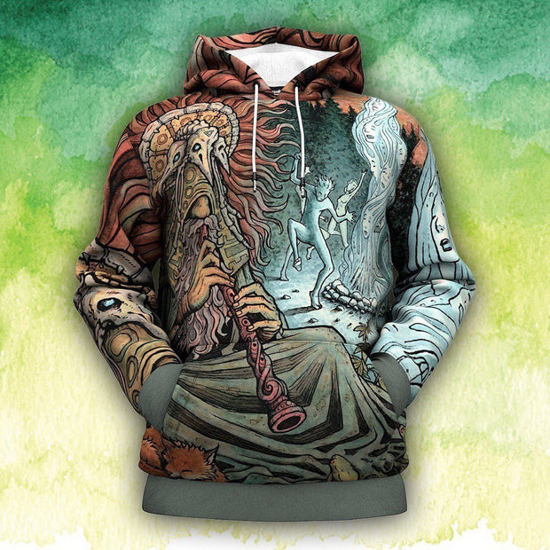 Casual magic flute wizard hoodie