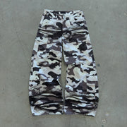 Street Style Camouflage Print Wide Leg Pants