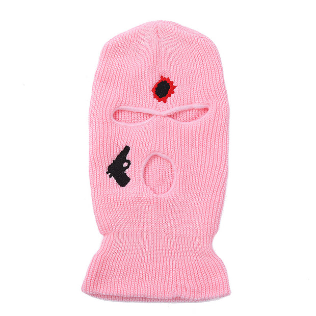 Men's and women's riding ski mask pullover knitted wool cap