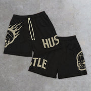 Casual Street Mesh Shorts T-Shirt Two-Piece Set