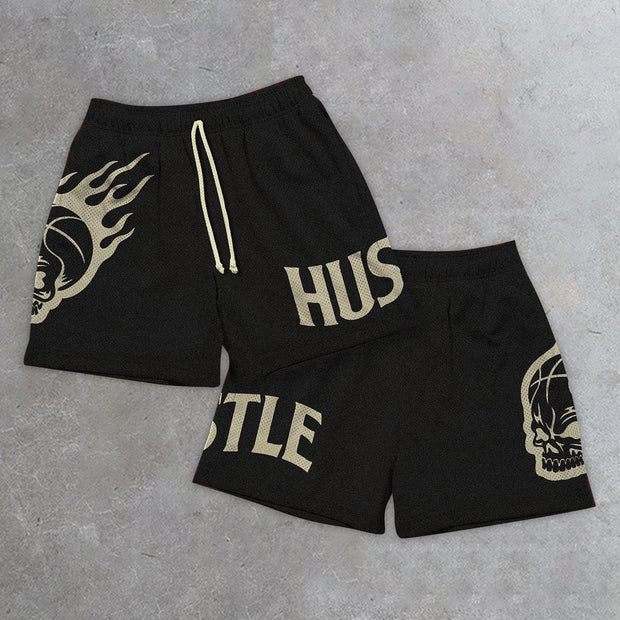 Casual Street Mesh Shorts T-Shirt Two-Piece Set