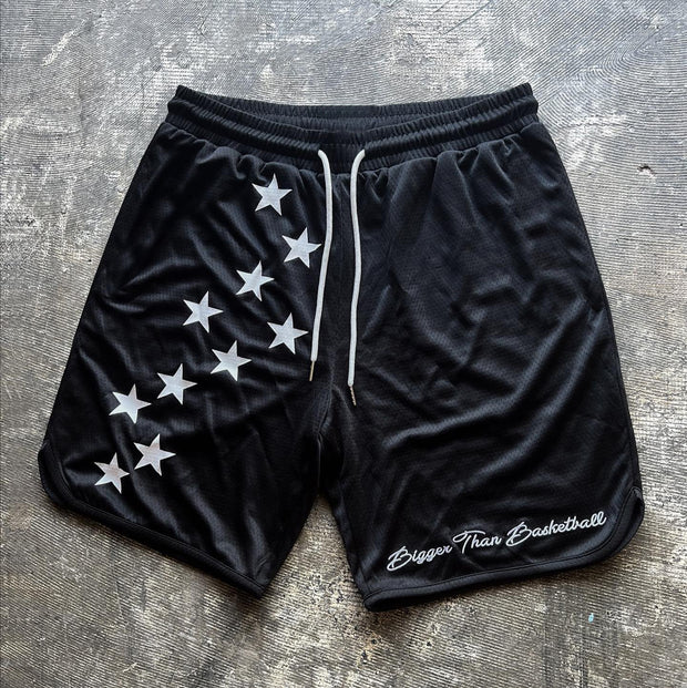 Fashion letter print zip shorts