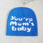 Knitted pullover English letter Y2K jacquard men's and women's hats