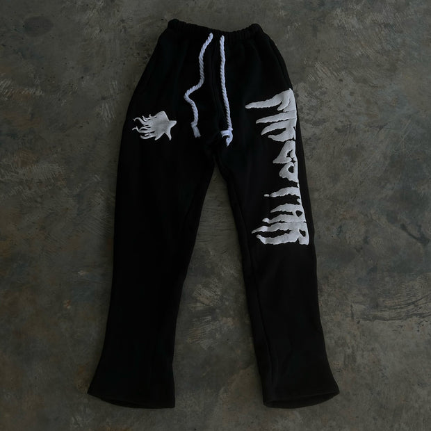 Flame casual street print trousers