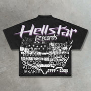 Hell Casual Street Retro Hip-Hop Printed T-Shirt
