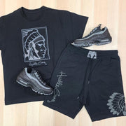 Personalized Indian Chief Print Short Sleeve Suit