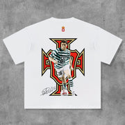 No.28 Footballer Print Short Sleeve T-Shirt