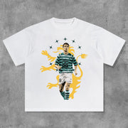 No.28 Footballer Print Short Sleeve T-Shirt