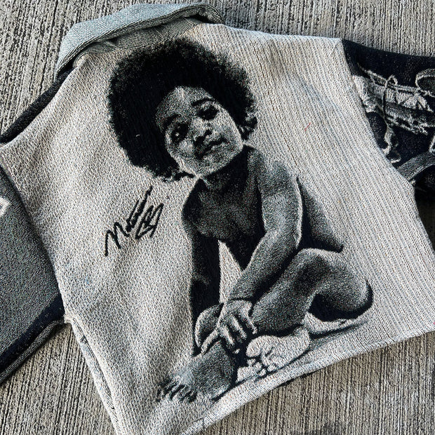 Hip Hop Rap Zip-Up Tapestry Jacket