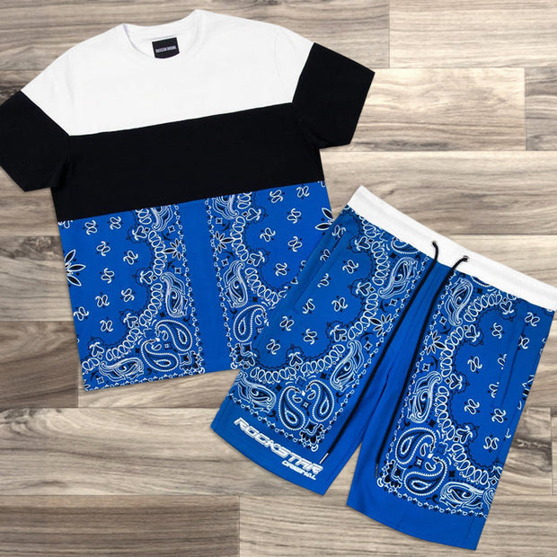 Colorblock Pattern Sports Two-Piece Set