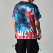 Street skull abstract tie-dye loose T-shirt