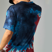 Street skull abstract tie-dye loose T-shirt