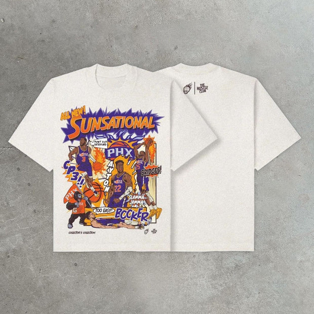 Casual Street Basketball Print T-Shirt