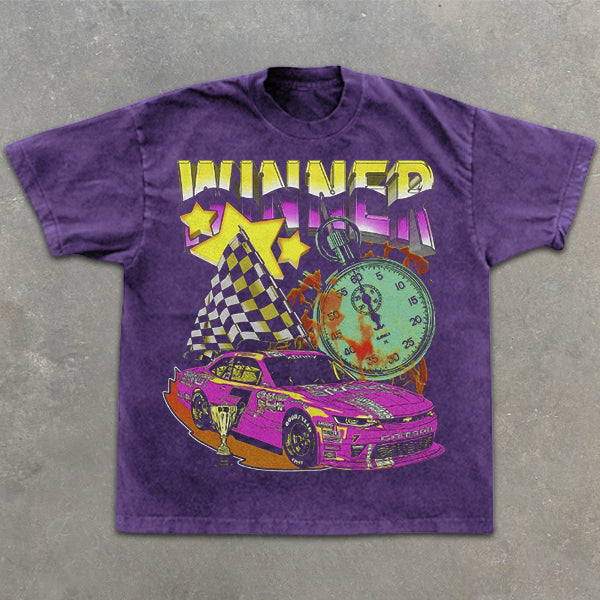 Racing Graphic Print Short Sleeve T-Shirt