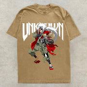 Fashion personality preppy anime short-sleeved T-shirt