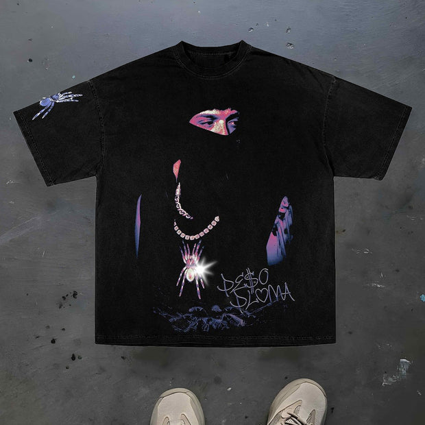 Spider Rap Boy Print T-Shirt