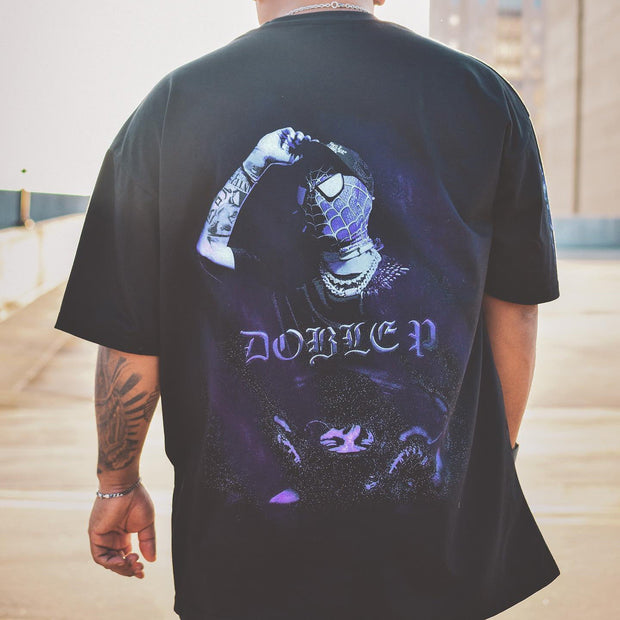 Spider Rap Boy Print T-Shirt