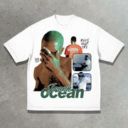 Casual Street Hip-Hop Rap Music Festival Printed T-shirt