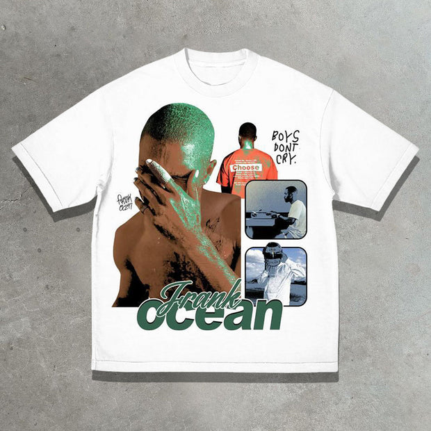 Casual Street Hip-Hop Rap Music Festival Printed T-shirt