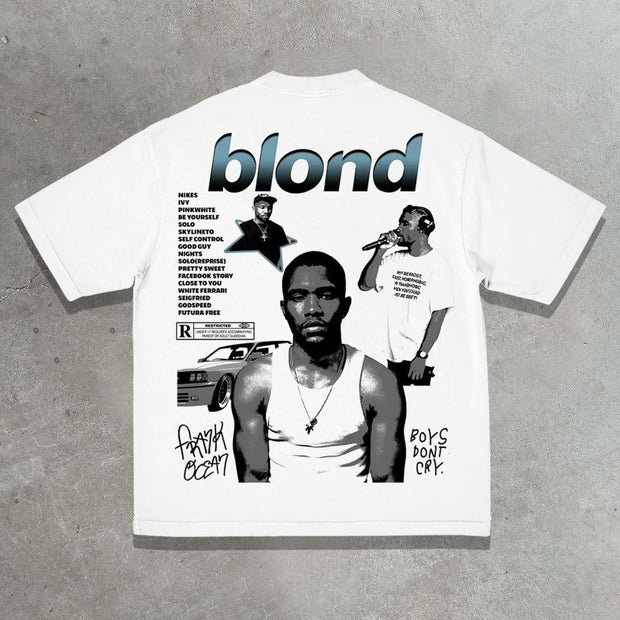 Casual Street Hip-Hop Rap Music Festival Printed T-shirt