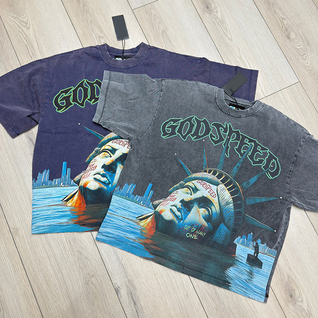 Vintage Washed Statue of Liberty T-Shirt
