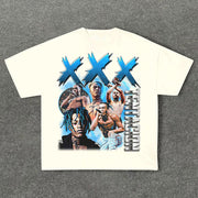 Retro Print Casual Street Hip-Hop T-Shirt
