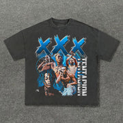Retro Print Casual Street Hip-Hop T-Shirt