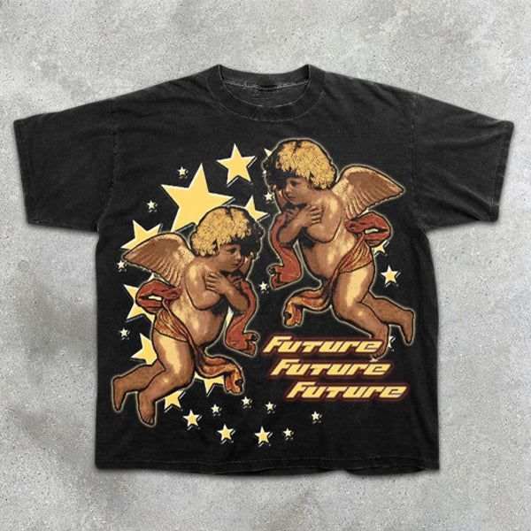 Cupid Graphic Print Short Sleeve T-Shirt