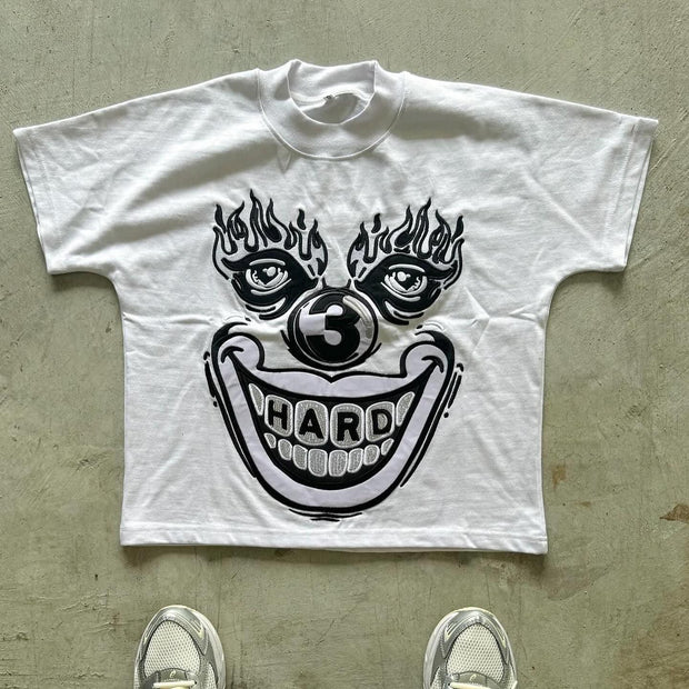 Joker Letters Print Short Sleeve T-Shirt