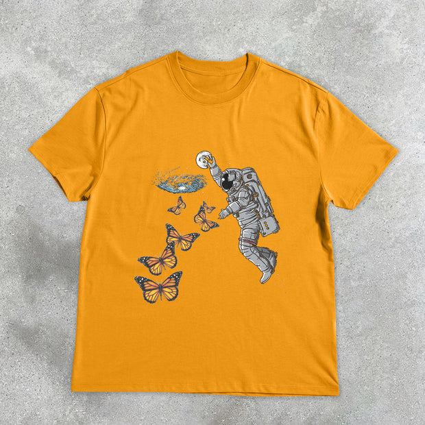 Astronaut Vintage Print Short Sleeve T-Shirt