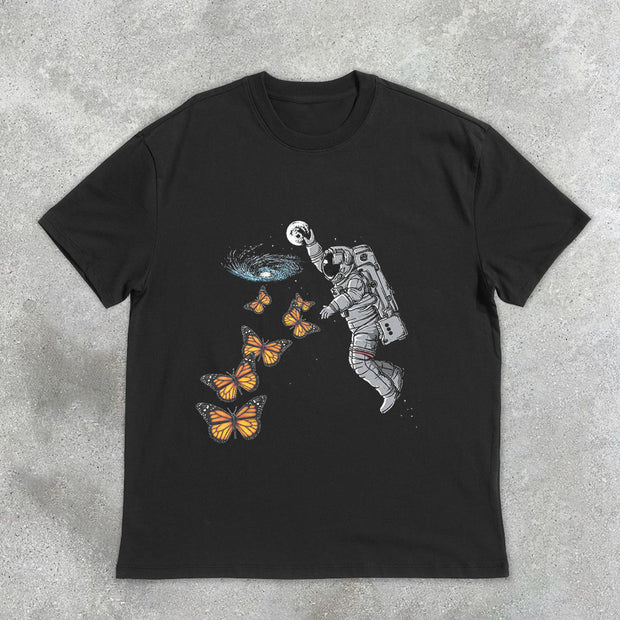 Astronaut Vintage Print Short Sleeve T-Shirt