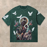 Retro Printed Crew Neck T-Shirt