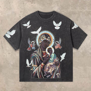 Retro Printed Crew Neck T-Shirt