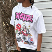 Jesus graffiti print cotton T-shirt
