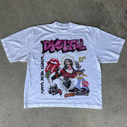 Jesus graffiti print cotton T-shirt