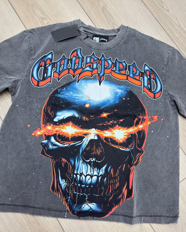 Casual Skull Print Short Sleeve T-Shirt