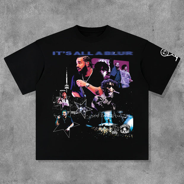 It's All A Blur Print Short Sleeve T-Shirt