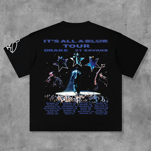 It's All A Blur Print Short Sleeve T-Shirt