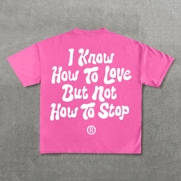 Fashion Letters Print Short Sleeve T-Shirt