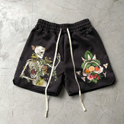 Art Skull Print Street Hip Hop Shorts