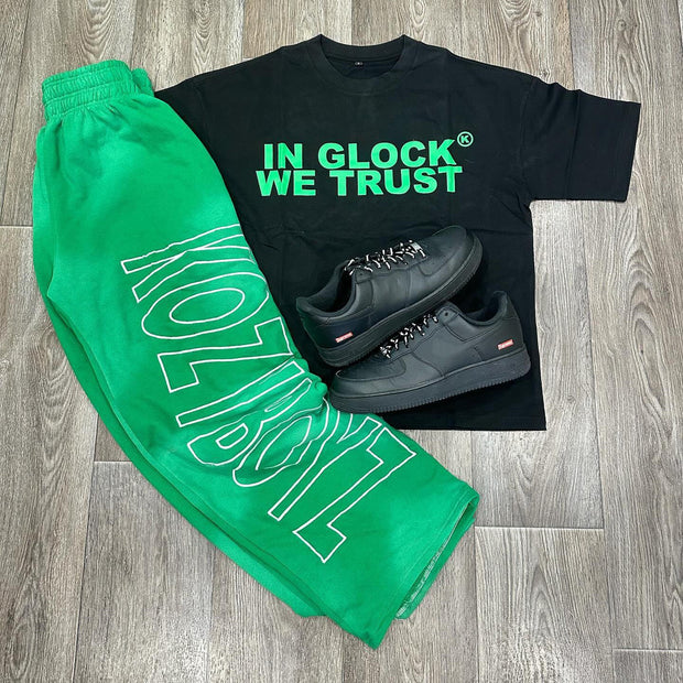 In Glock We Trust T-shirt and trousers two-piece set