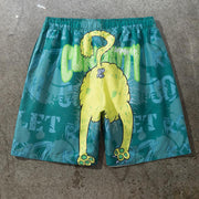 Cartoon spoof print shorts